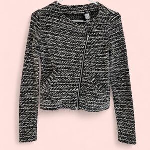 H-m Women's Black and White Jacket